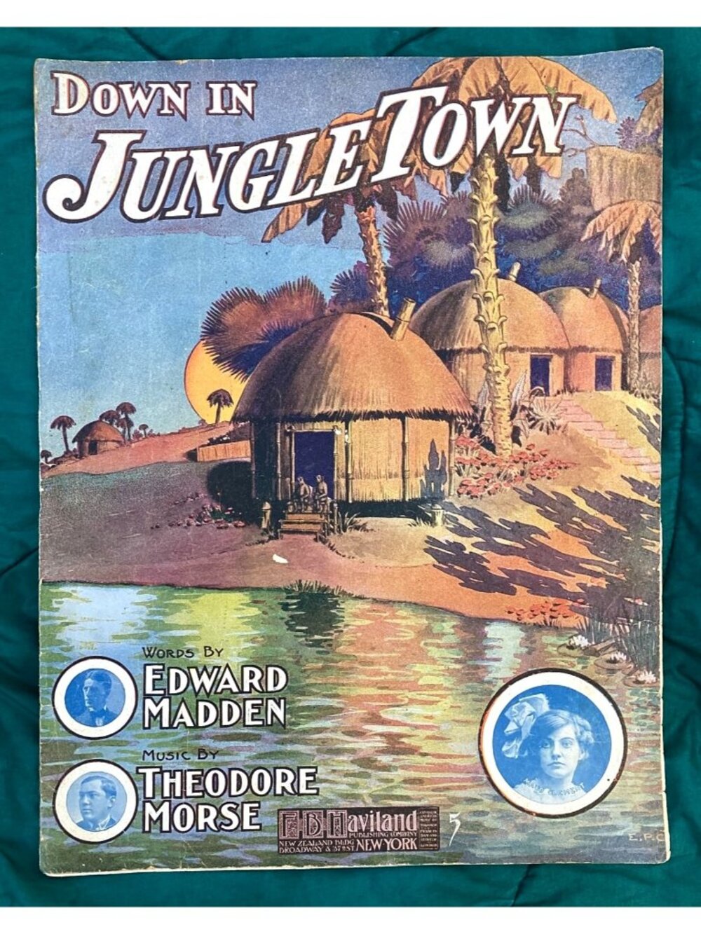 1908 Down in Jungle Town Sheet Music Maud Clement Edward Madden Morse